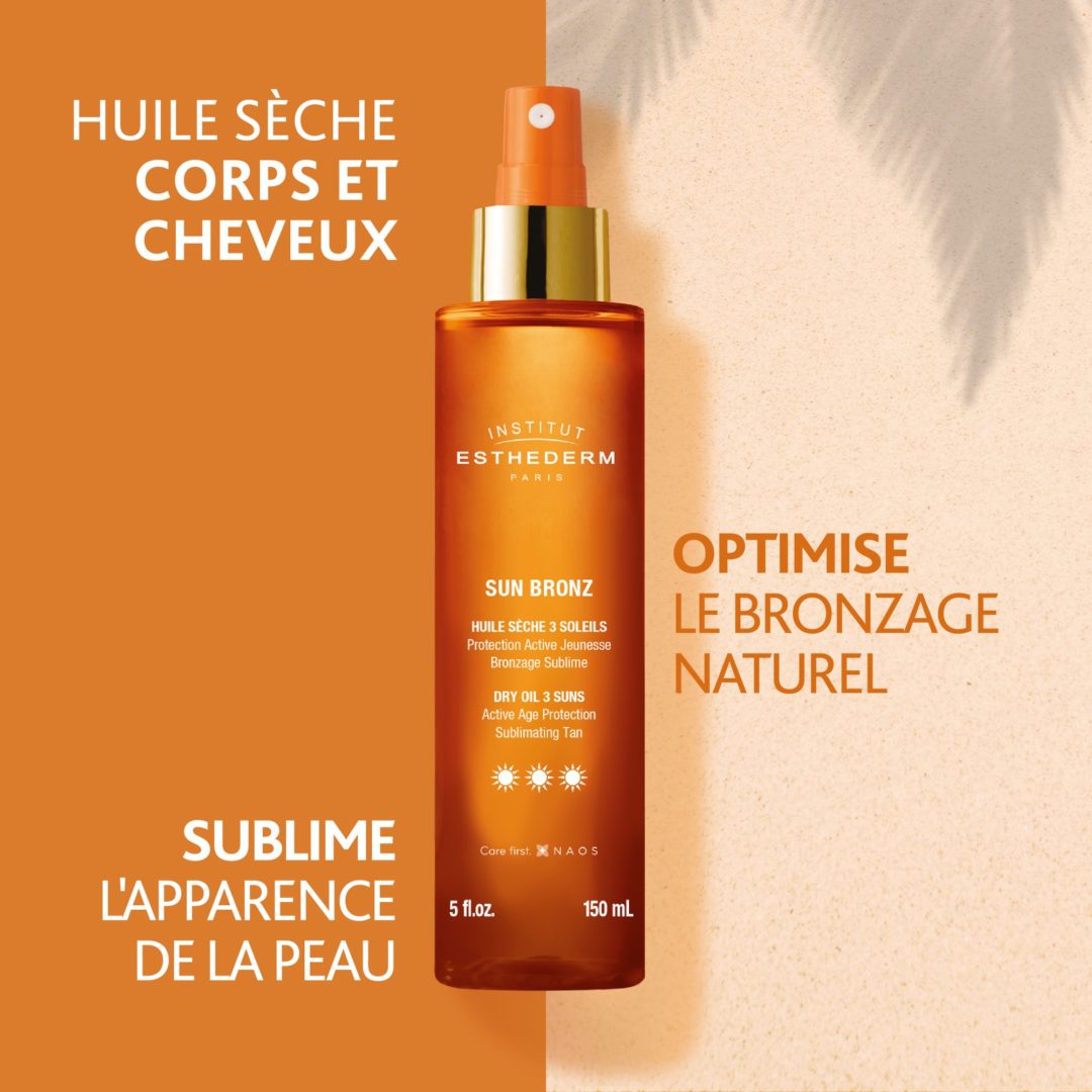 Sun Bronz Huile Sèche Protectrice 3 Soleils - ESTHEDERM